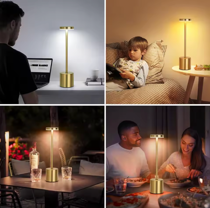 Delumines Cordless LED Rechargeable Table Lamp – Modern Touch Control Ambient Light